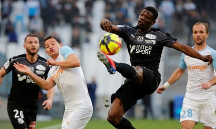 Serhou Guirassy in action for Amiens in 2019.