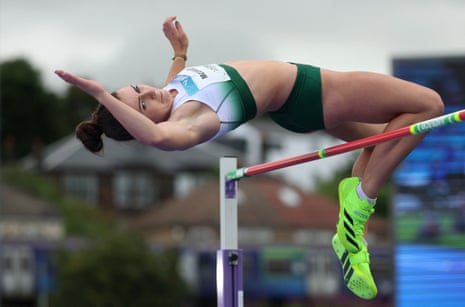 Northern Ireland’s Anna McCauley in the women’s heptathlon high jump.