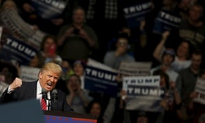 Donald Trump during a campaign rally in Warren, Michigan, March 2016
