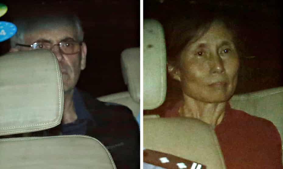 Peter Humphrey and his wife, Yu Yingzeng, leaving court in China in 2014. They were imprisoned on charges of illegally trading in personal information.