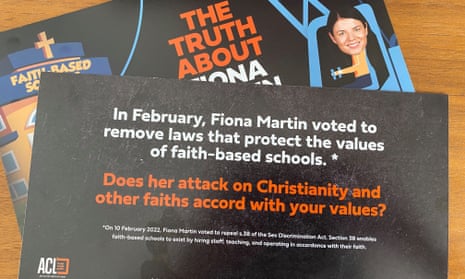 Christian Lobby flyers targeting Liberal moderates