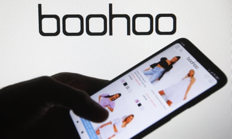 Boohoo website on a mobile phone