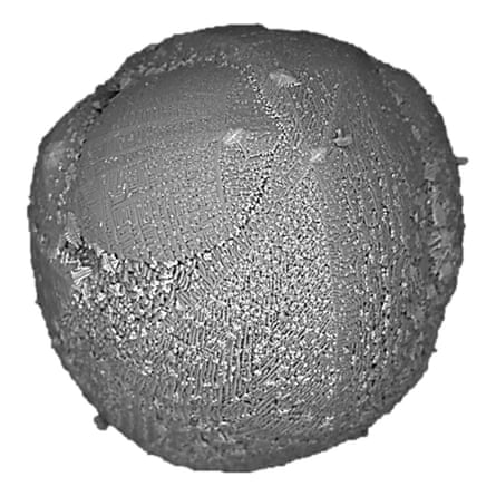 One of Dr Matthias van Ginneken’s scans of a micrometeorite.