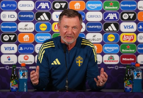 Peter Gerhardsson speaks to the media during a Sweden press conference