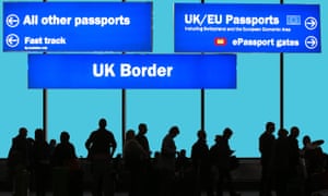 UK border control at Heathrow airport