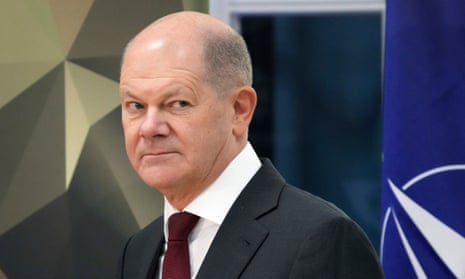 The German chancellor, Olaf Scholz, in Berlin in February. 