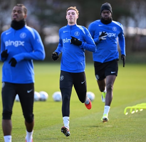 Cole Palmer of Chelsea during a training session.