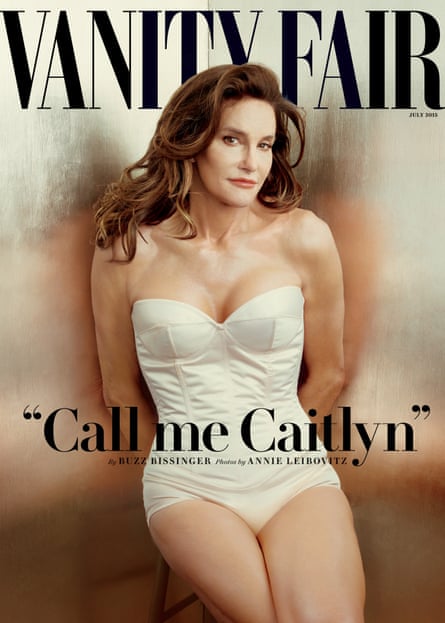 This file photo taken by Annie Leibovitz exclusively for Vanity Fair shows the cover of the magazine’s July 2015 issue featuring Bruce Jenner debuting as a transgender woman named Caitlyn Jenner.