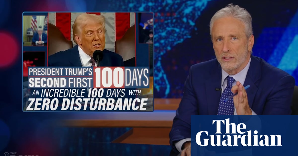 Jon Stewart on Trump's first 100 days: I am so tired'