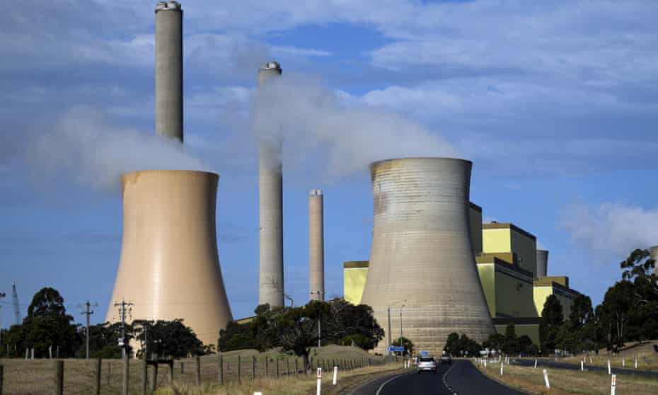 Loy Yang power station is seen in the La Trobe Valley east of Melbourne