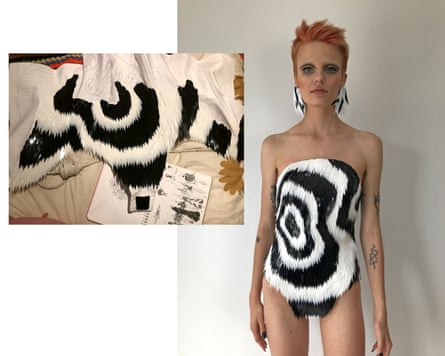 Composite supplied by Bethany Cordwell for her Warped Observance series. The costume was worn by Beyoncé on her renaissance tour.