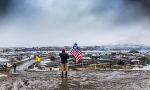 A â€˜water protectorâ€™ at Standing Rock, where thousands gathered to protest the Dakota Access pipeline and its threat to the Missouri river.