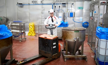Vegetarian burger production at Quorn foods in Stokesley.