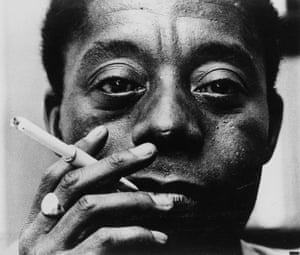 James Baldwin smoking a cigarette