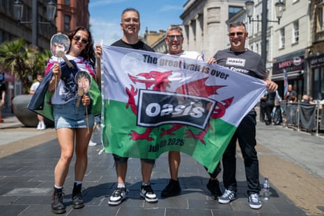 Oasis fans in Cardiff