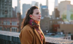 woman in front of buildings