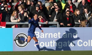 Sam Kerr of Chelsea scores the second goal.