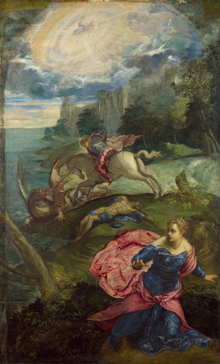 Saint George and the Dragon, ca 1555 by Jacopo Tintoretto