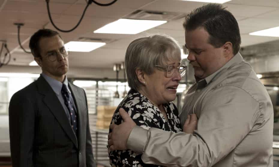 Unassuming courage … from left, Sam Rockwell, Kathy Bates and Paul Walter Hauser in Richard Jewell.