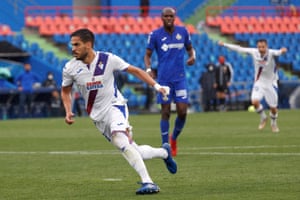 Recio scores the Eibar winner from the penalty spot.
