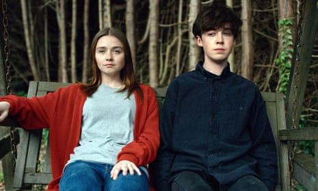 Jessica Barden as Alyssa and Alex Lawther as James.