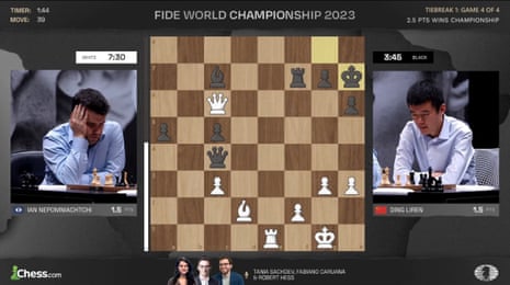 Ding Liren defeats Ian Nepomniachtchi to win World Chess Championship – as  it happened, World Chess Championship 2023