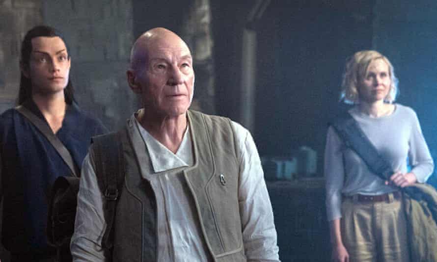 Bold new mission ... Alison Pill, right, with Stewart in new series Star Trek: Picard.
