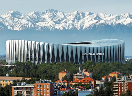 An image of the planned new stadium, designed by Norman Foster and David Manica, which will be built on the San Siro site