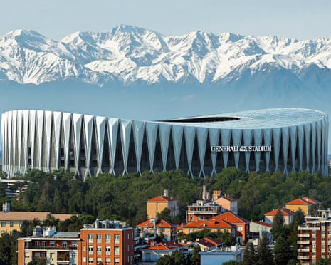 An image of the planned new stadium, designed by Norman Foster and David Manica, which will be built on the San Siro site.