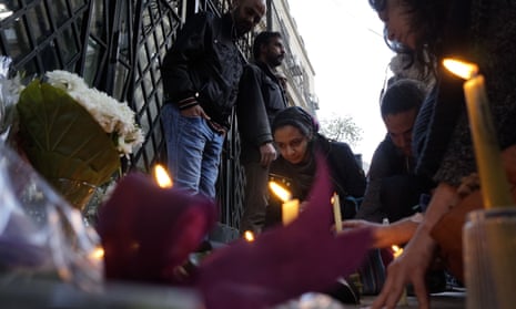 Mourners outside the Italian embassy in Cairo