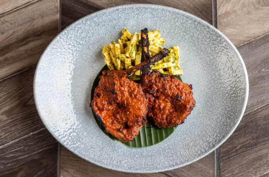 Tandoori lamb chops at Dastaan Indian restaurant in Epsom, Surrey