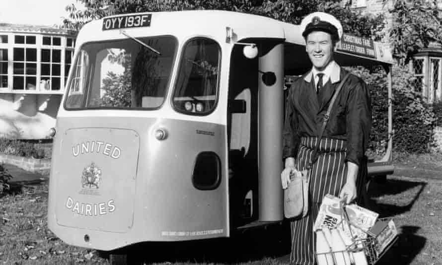 a milkman pictured in 1972