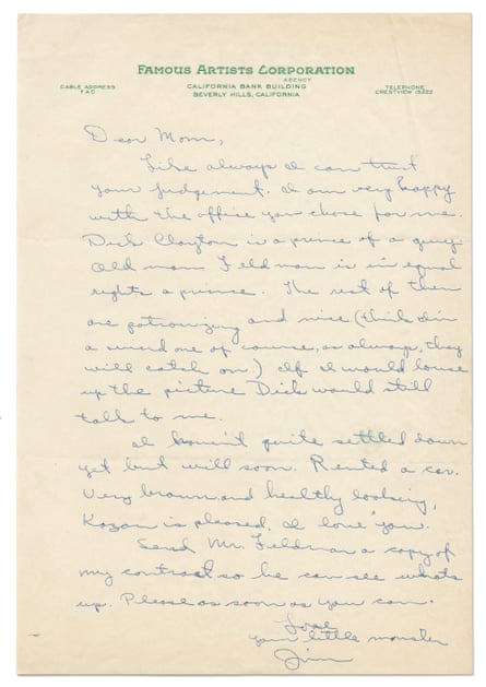A letter from James Dean