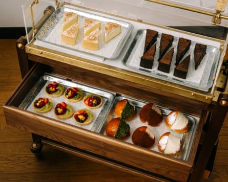 The ‘cute’ dessert trolley astatine Locatelli, National Gallery, London.