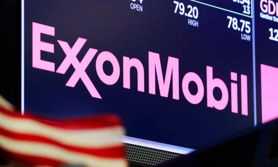 ExxonMobil share price sign