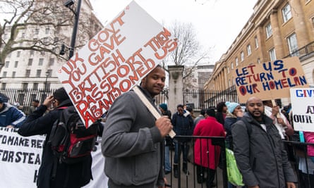 Chagossian protest in central London against the depopulation of the islands.