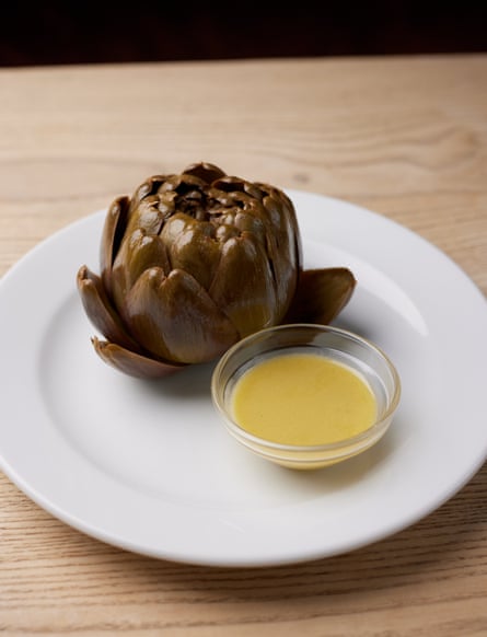 ‘Neatly prepared’: the Woolpack’s globe artichoke with mustard vinaigrette.