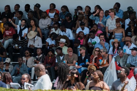 Crowds in a grandstand