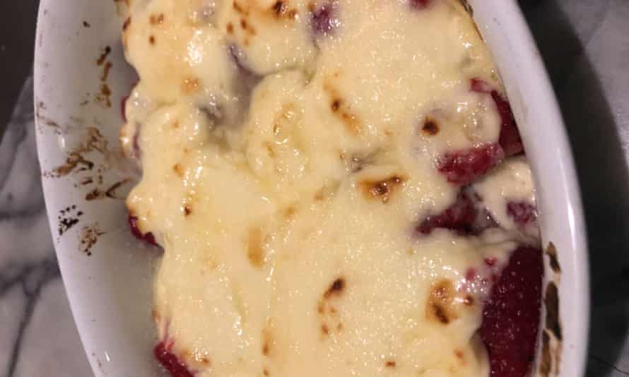 Sweet spot: raspberries and mascarpone.