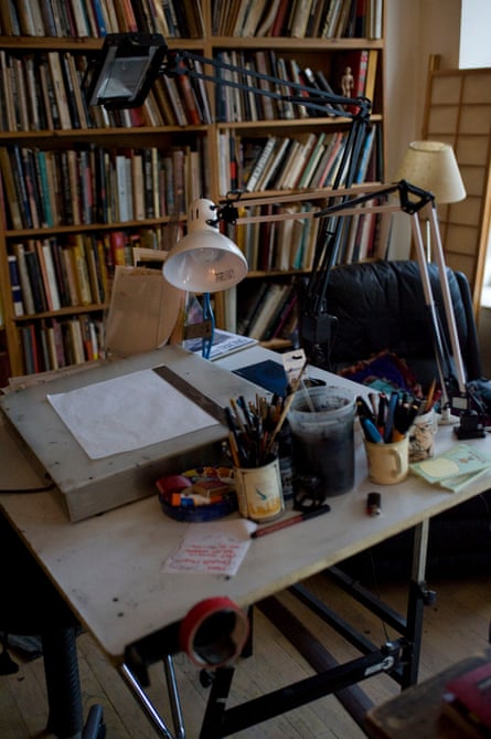 Art Spiegelman’s studio in New York.