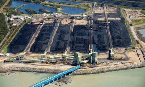 The Hay Point and Dalrymple Bay coal terminals in Queensland.