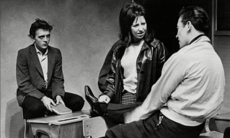 Riveting drama … from left, David Hemmings, Chloe Ashcroft and Phillip Martin in Skyvers at the Royal Court.
