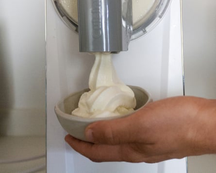Making soft serve in the Cuisinart Frost Fusion.
