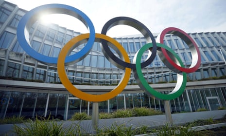 The Olympic rings in front of the IOC’s headquarters in Lausanne