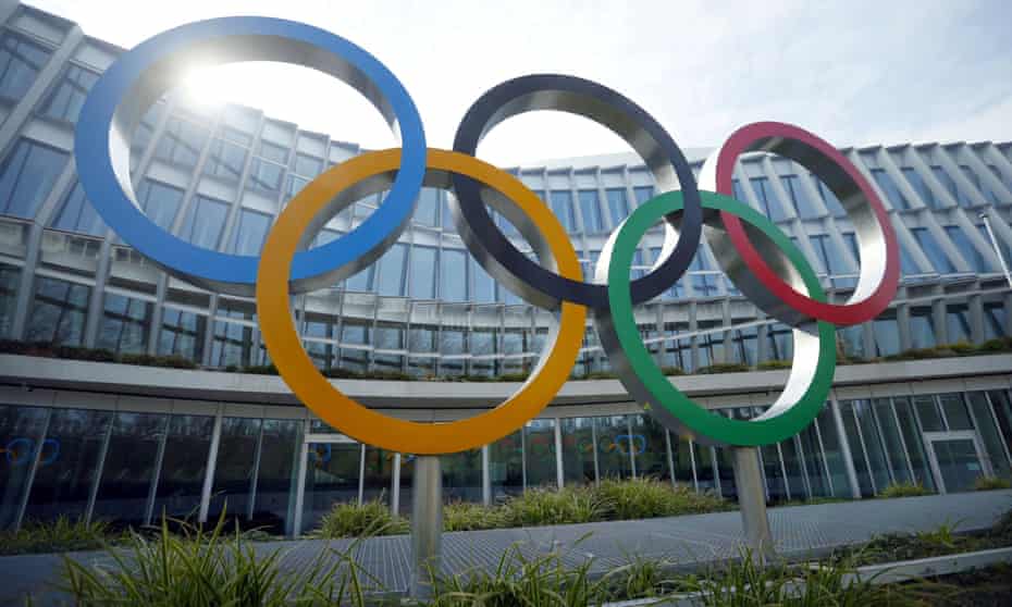 The Olympic rings in front of the IOC’s headquarters in Lausanne