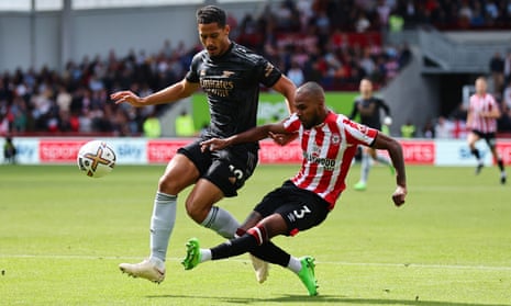 Saliba in action with Henry.