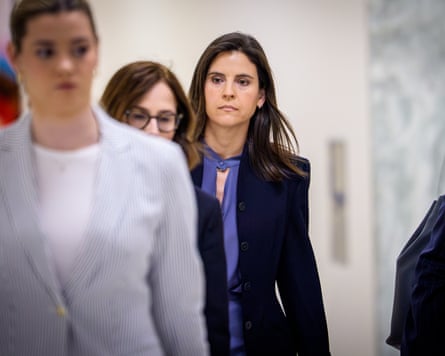 Jeffrey Epstein’s former assistant Sarah Kellen, on her way to be interviewed by the house oversight committee in Washington DC in May.