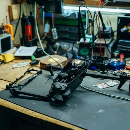 A drone in the workshop