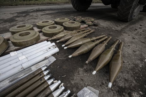 Ukrainian mine clearance teams gather and conduct mine and ammunition clearance after the Russian forces withdrawal from Izium.