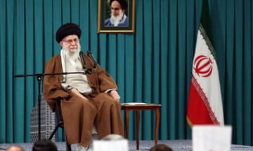 Supreme Leader Ali Khamenei gives a speech on the crash-landing